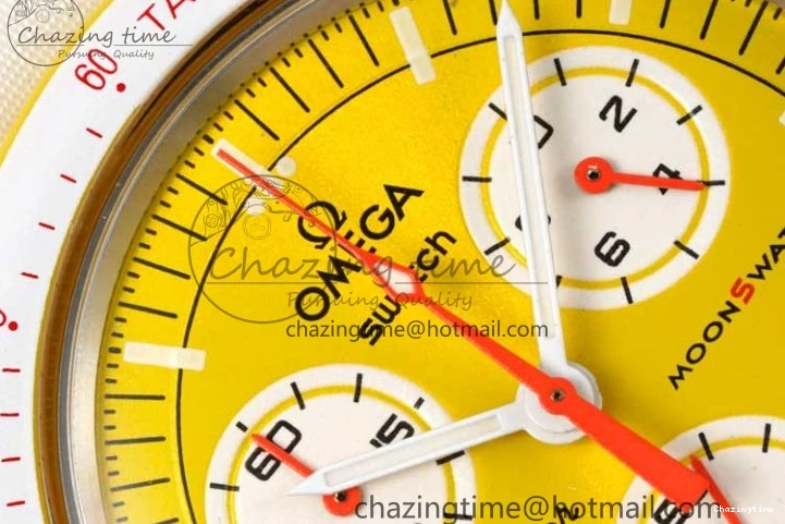 1223 Speedmaster Misson To The Sun 1:1 Best Edition Yellow Dial On Nylon Strap Quartz FlexibleFit 7855